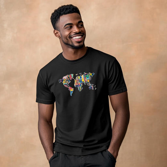 Unisex Retro World Map T-Shirt