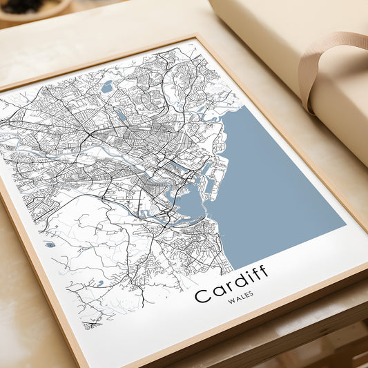Cardiff Map print