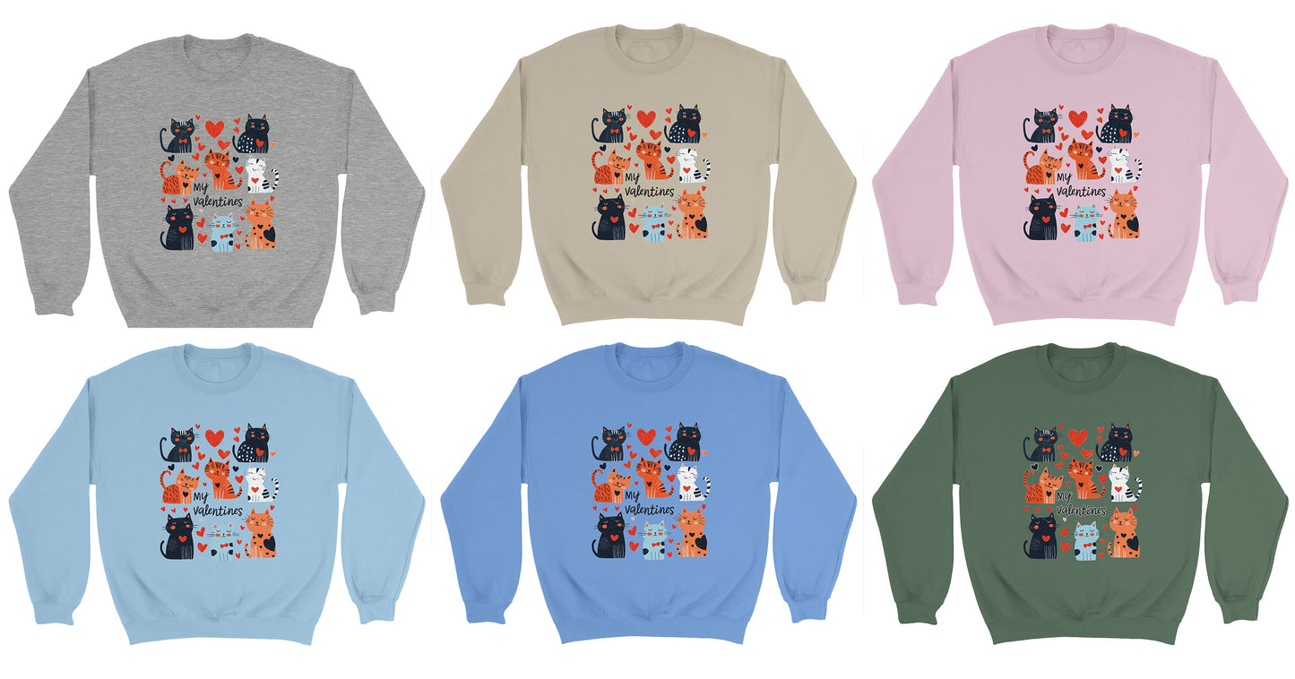 Cats Are My Valentine Unisex Sweatshirt