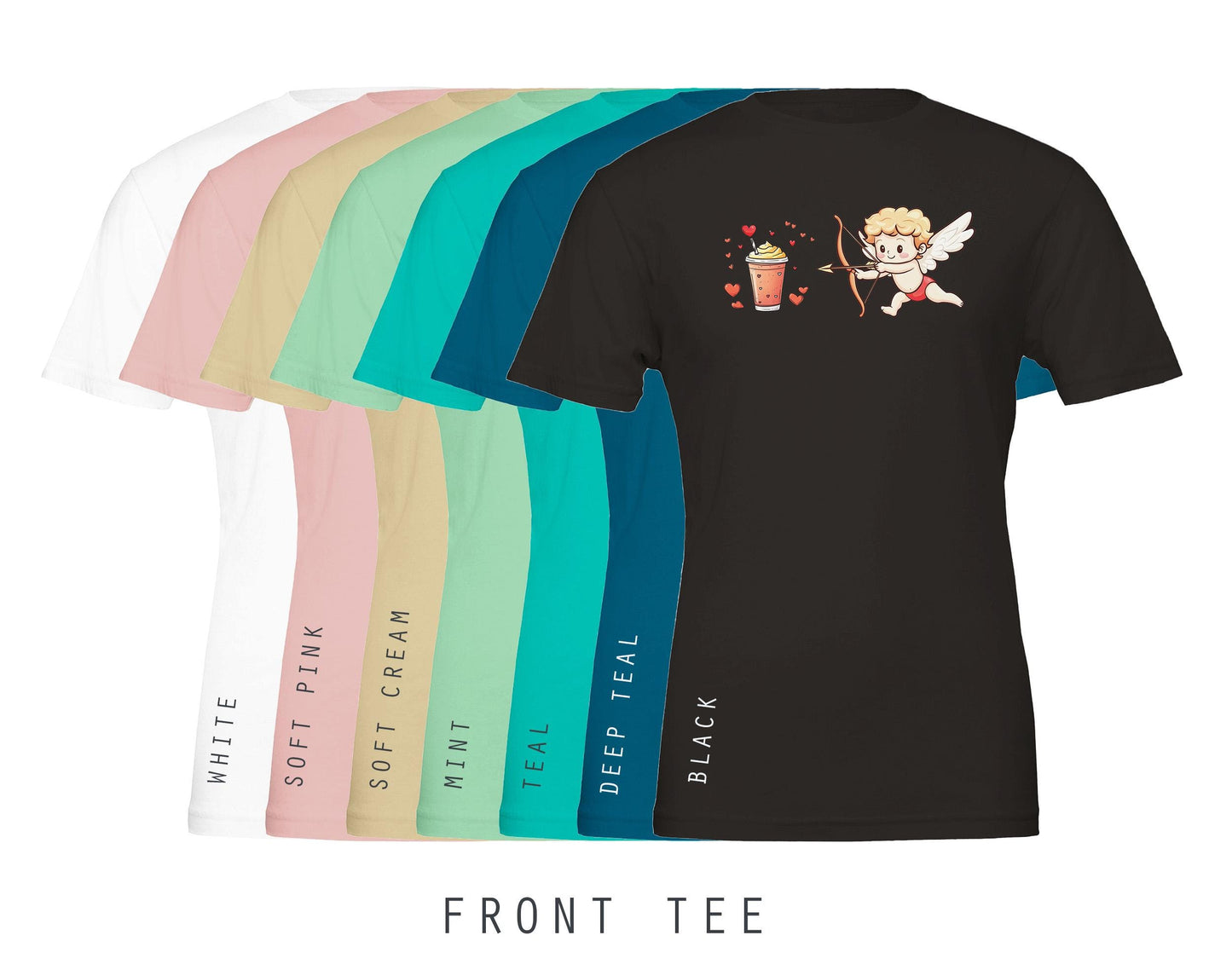 Cupid Chasing a Frappuccino Unisex T-Shirt