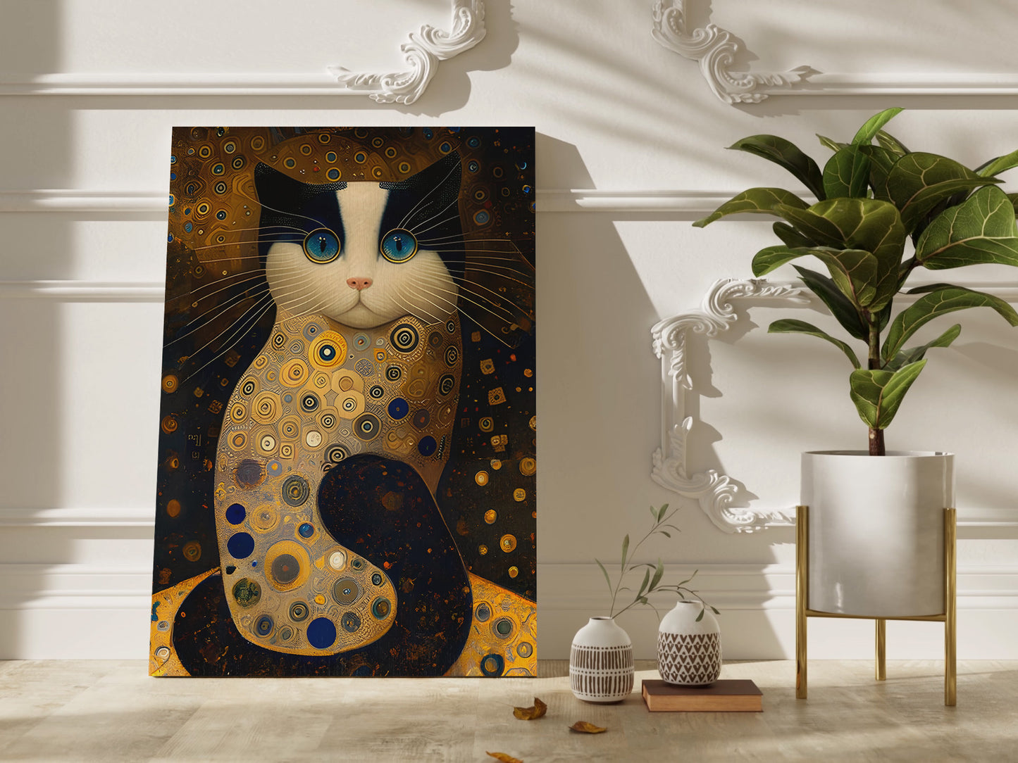 Gustav Klimt Cat Wall Art