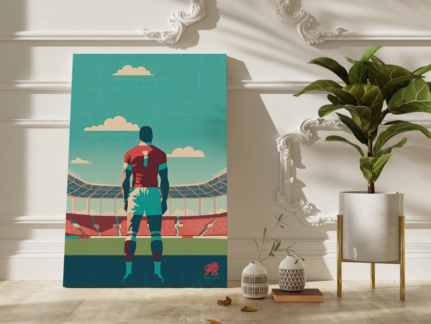 Welsh rugby canvas wall art.