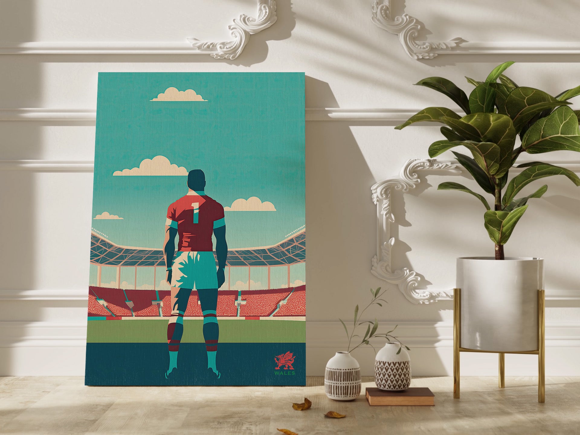 Welsh rugby canvas wall art.