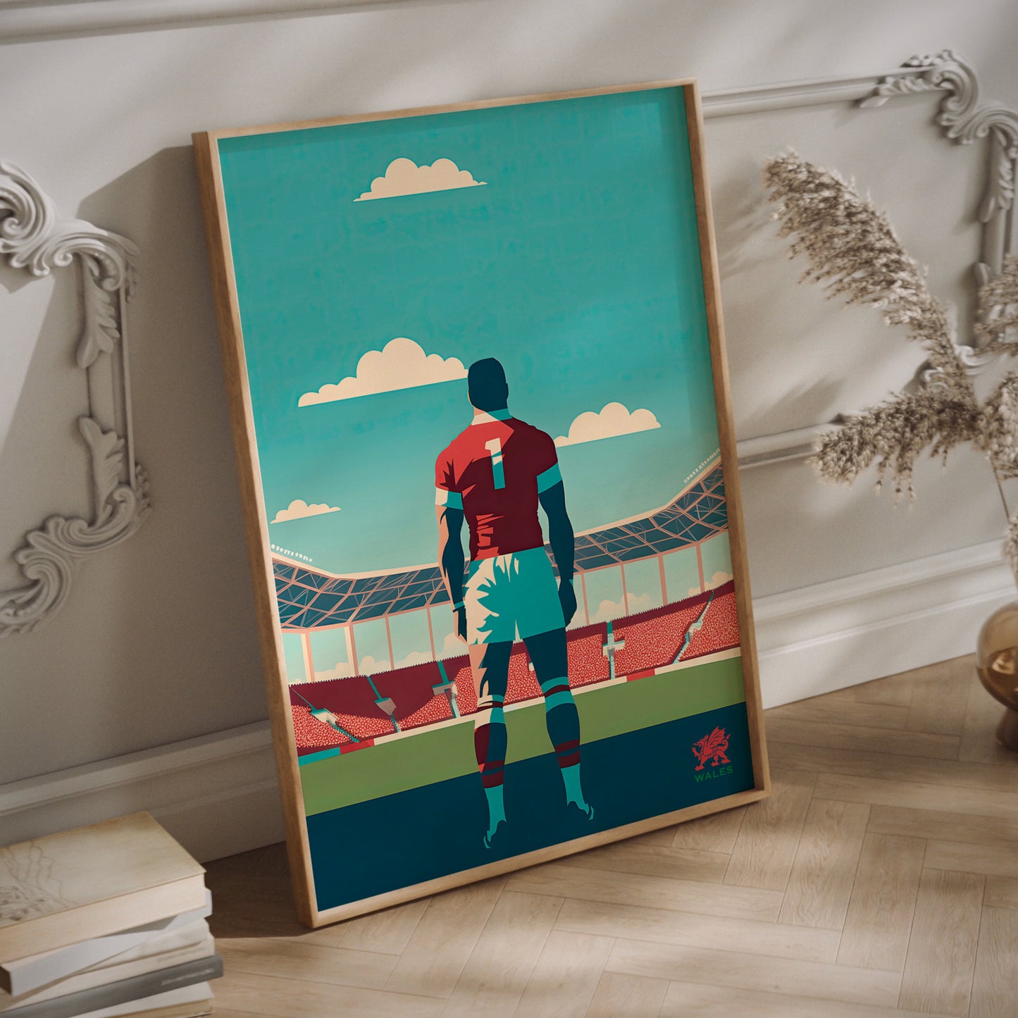 Welsh rugby wall art print.