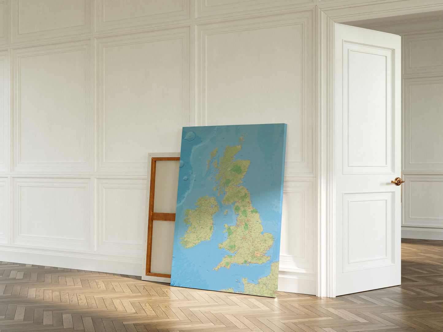 Britain map print | Bristish Isles canvas wall art