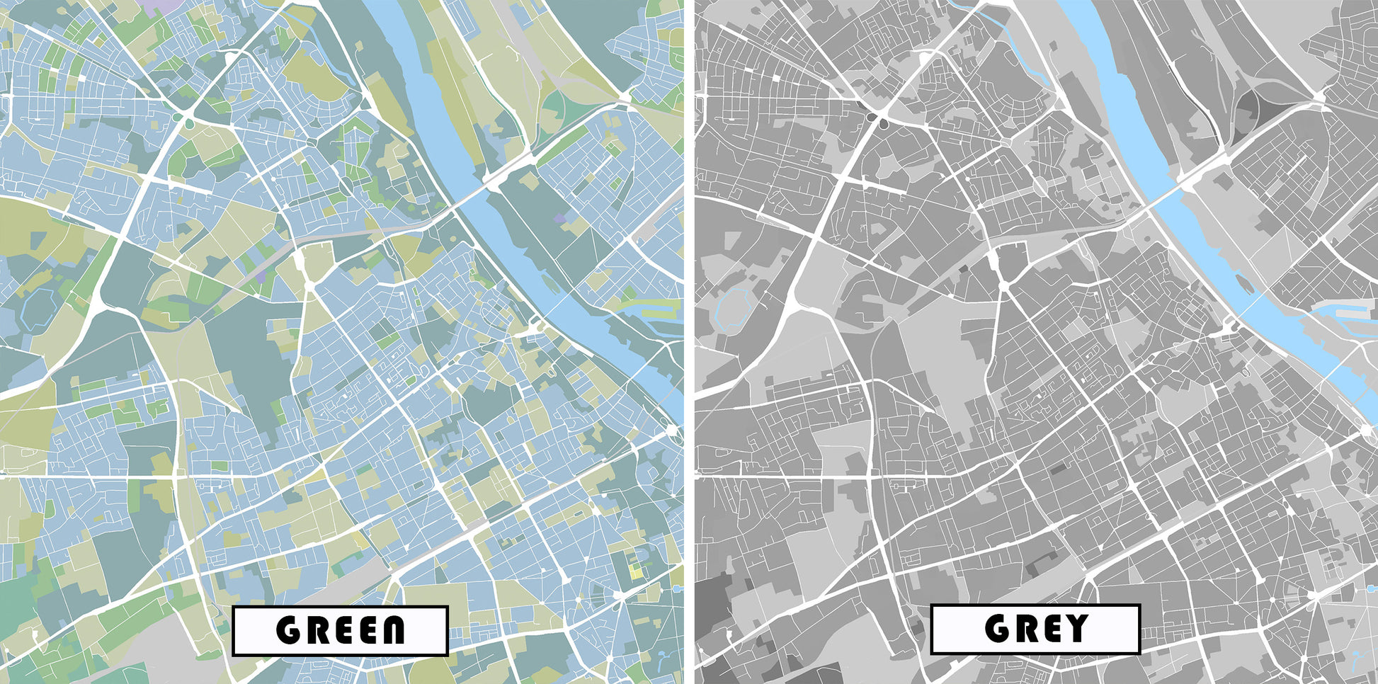 Detail for the Warsaw travel map poster.