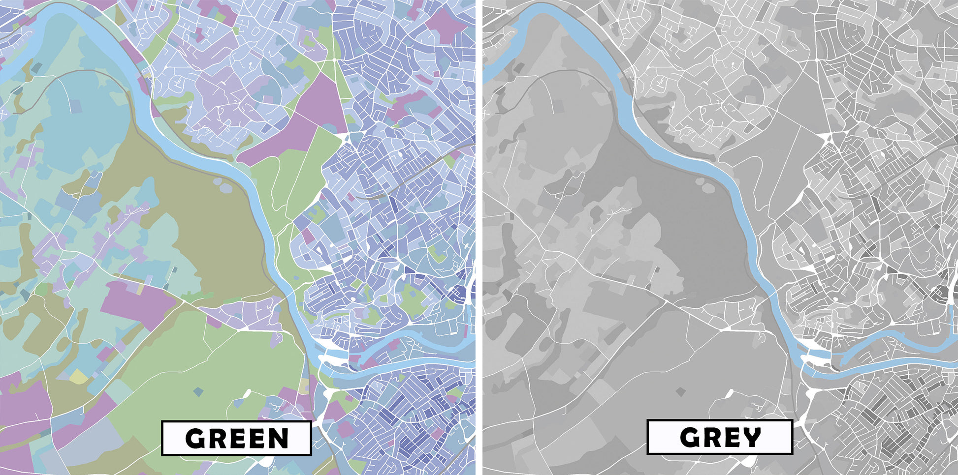 Detail of the Bristol wall art print.