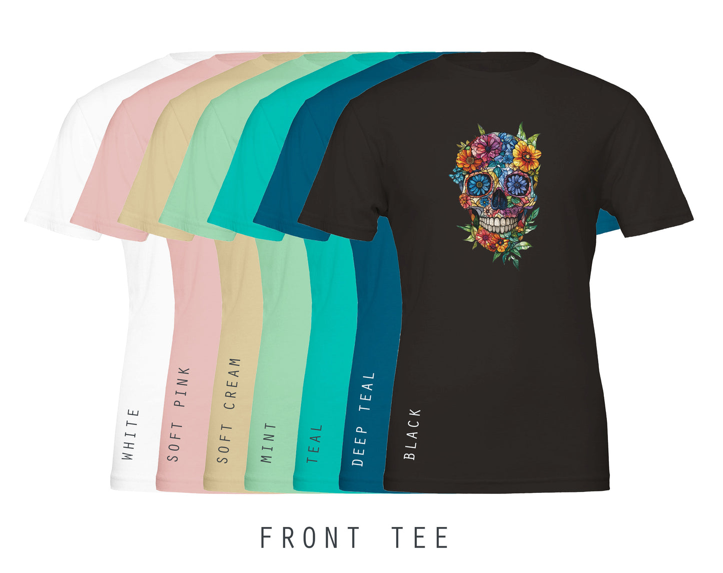 Vibrant Colorful Skull Unisex T-Shirt