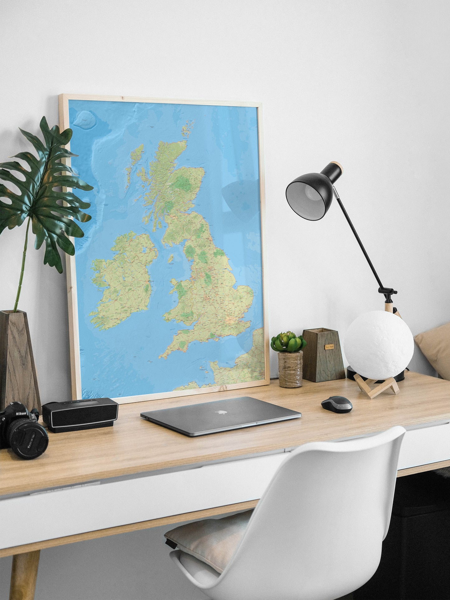 Britain map print | Bristish Isles canvas wall art