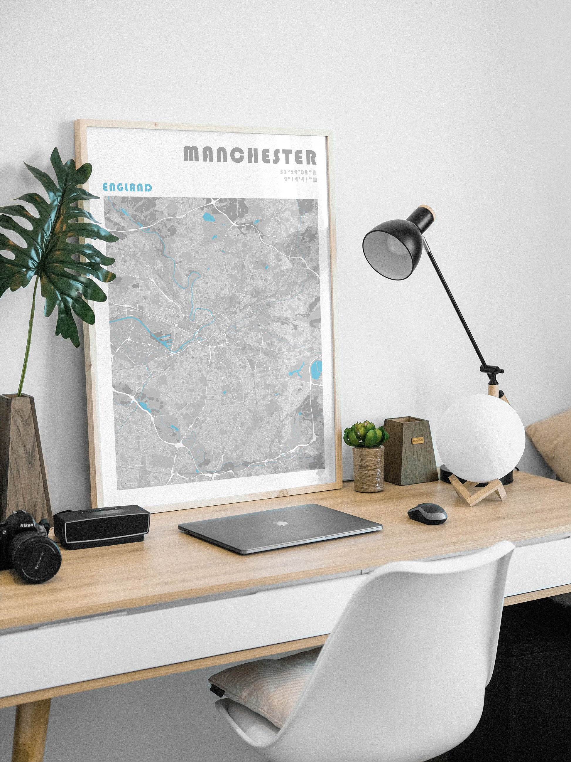 Manchester map print.