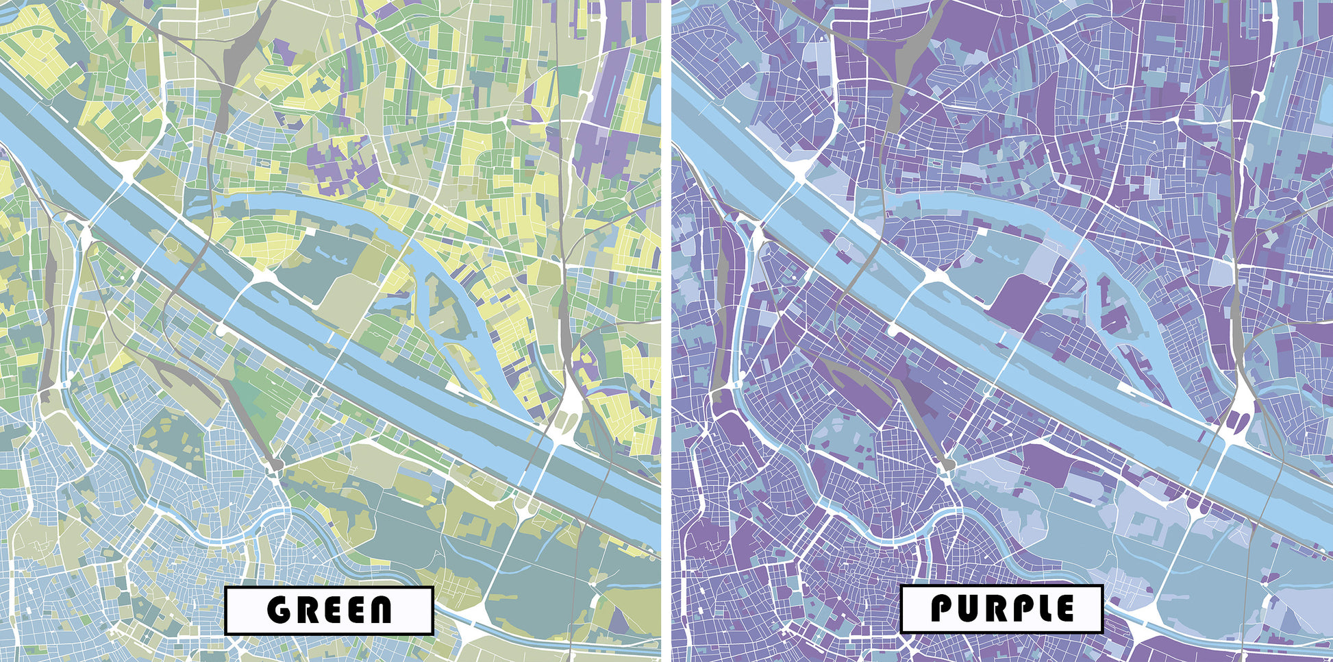 Detail for the Vienna travel map poster.