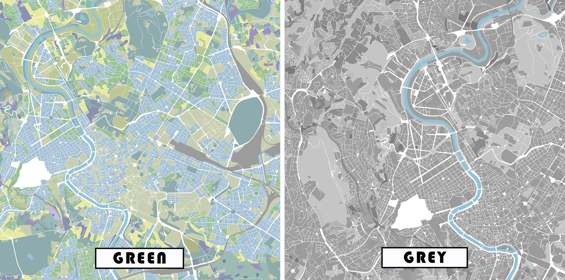 Detail of the Rome travel map print.