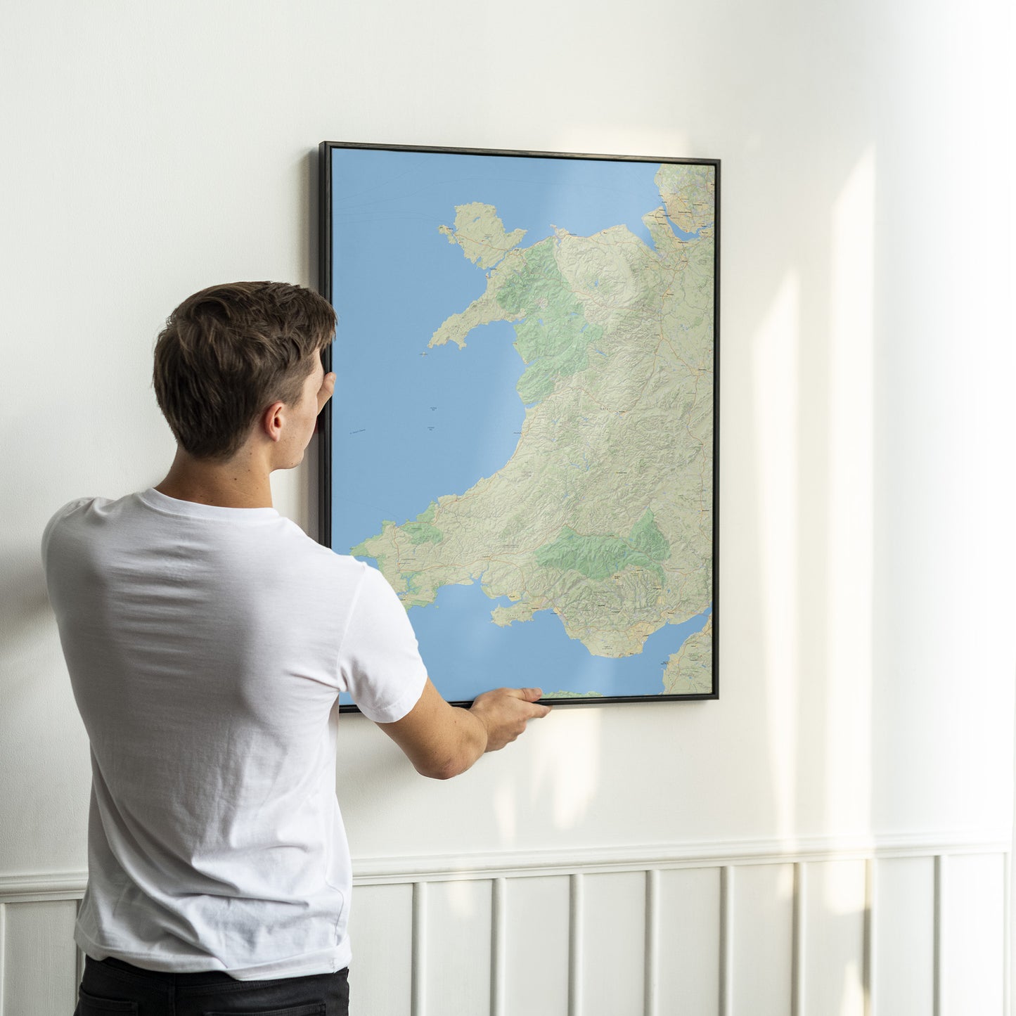 Wales map wall art | Cymru poster