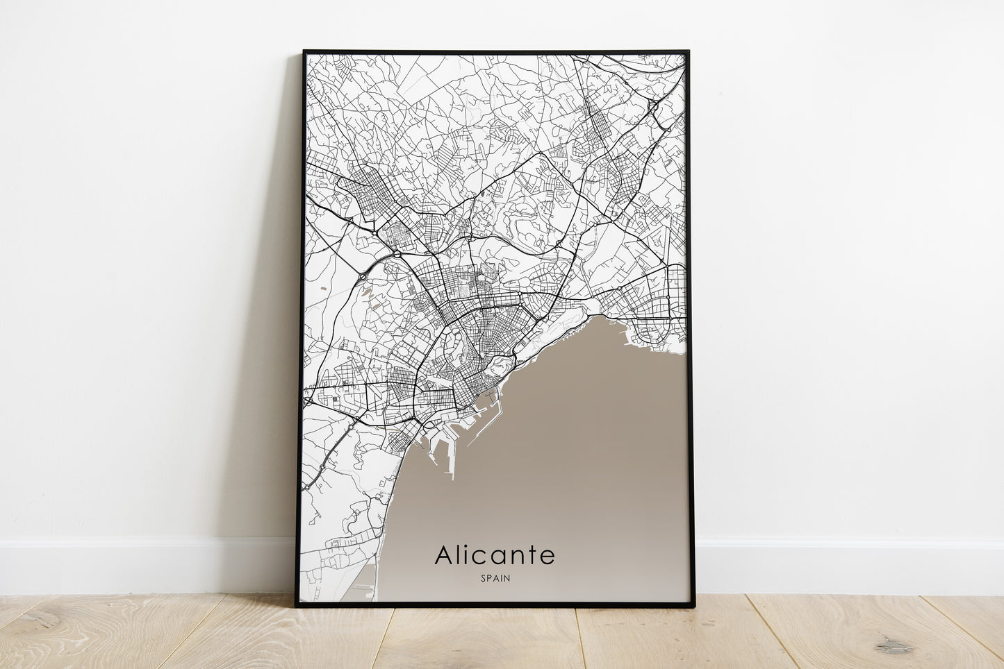Alicante map print | Different sizes - The Hue Map