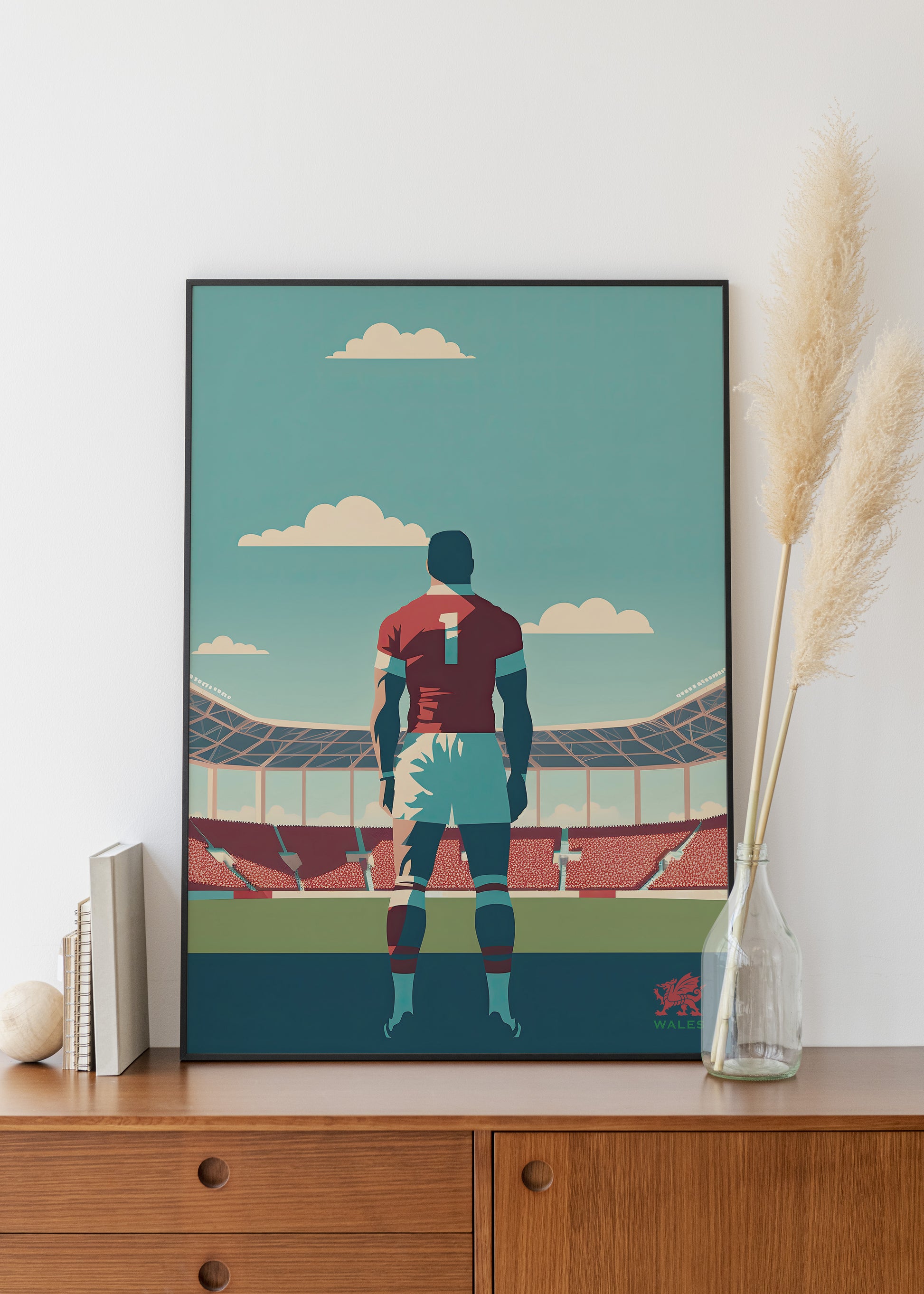 Welsh rugby wall art poster.