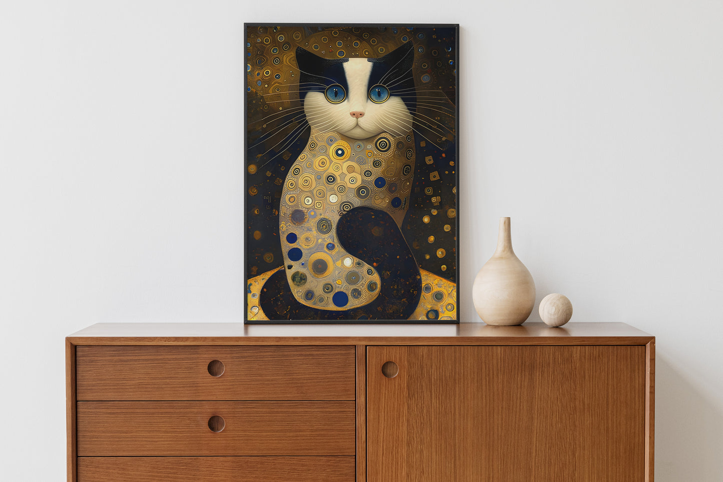 Gustav Klimt Cat Wall Art