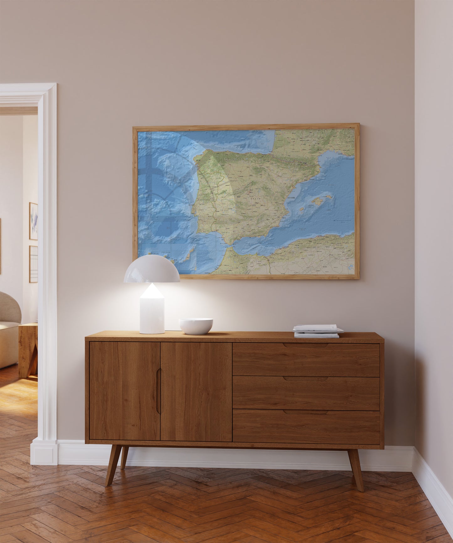 Map of Spain poster.