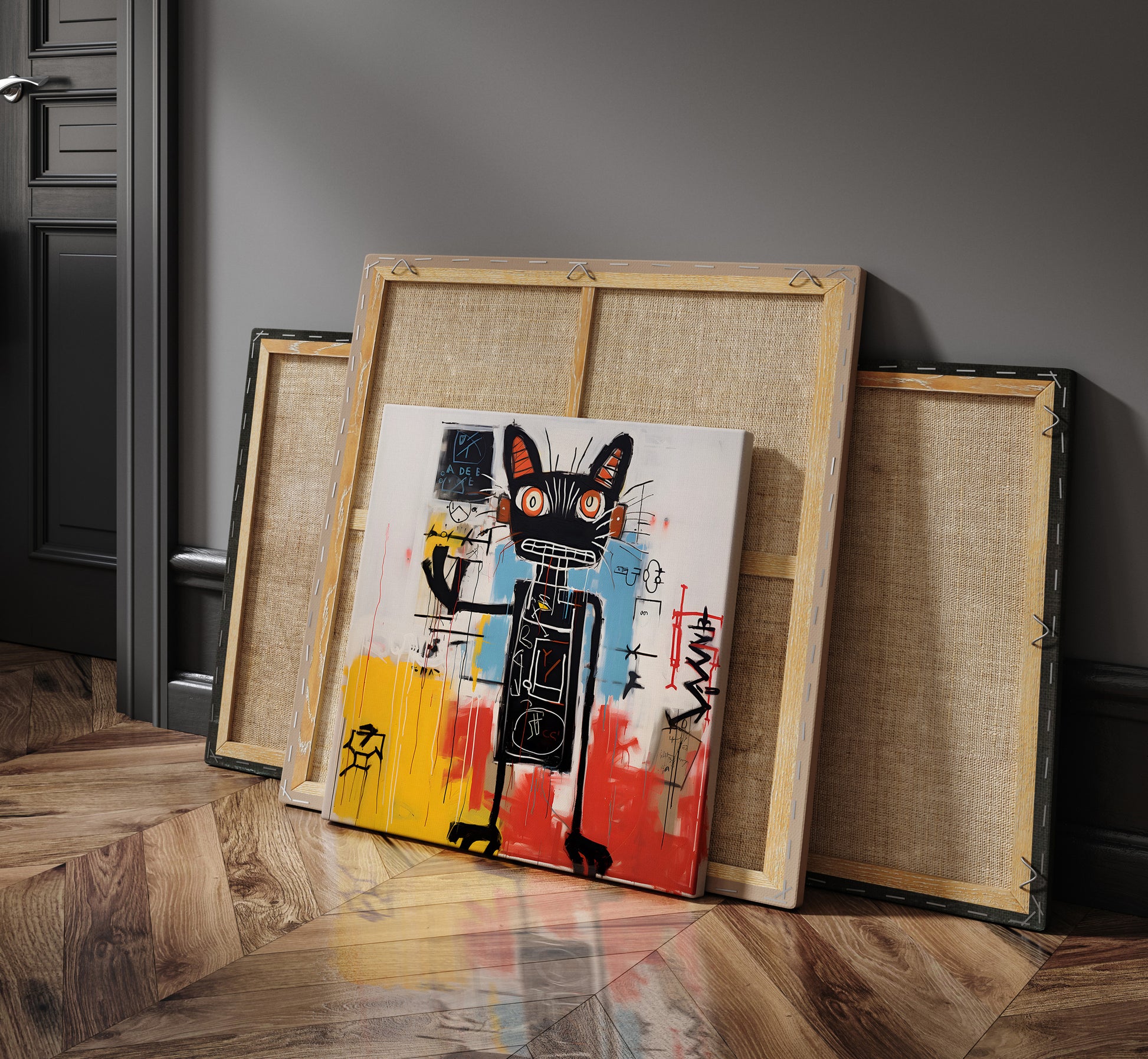 Jean-Michel Basquiat Cat print | Different sizes and canvas - The Hue Map