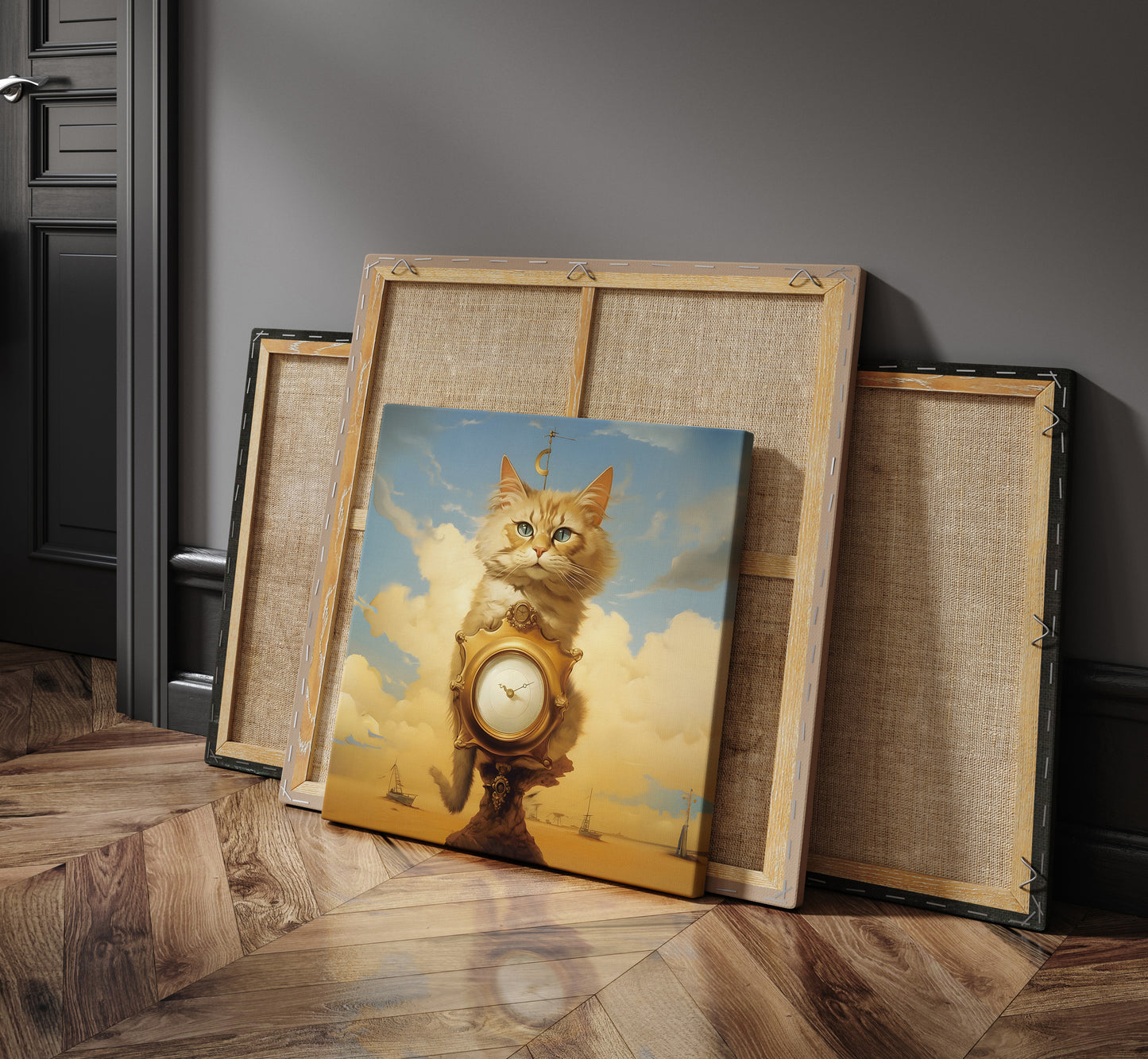 Salvador Dali cat canvas art | Different sizes - The Hue Map