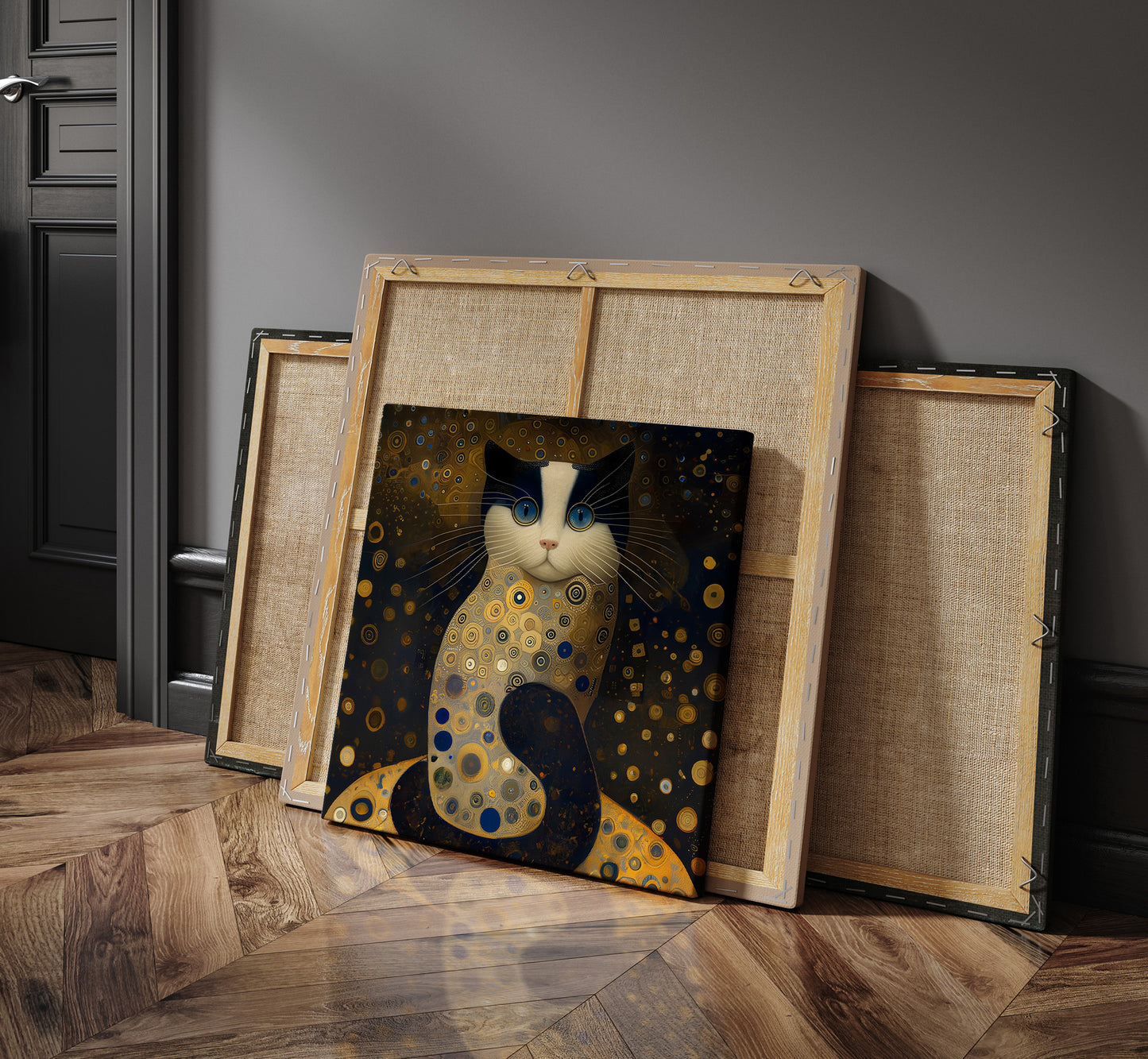 Gustav Klimt Cat Wall Art