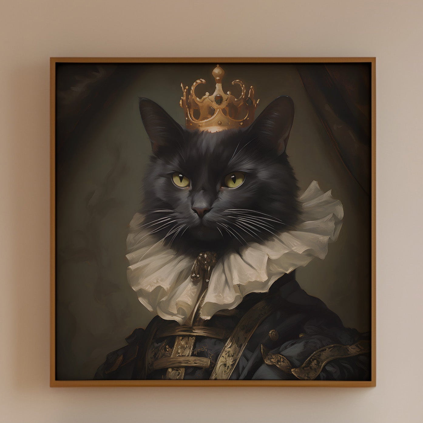 King and Queen Black Cat wall art | Different sizes and canvas - The Hue Map