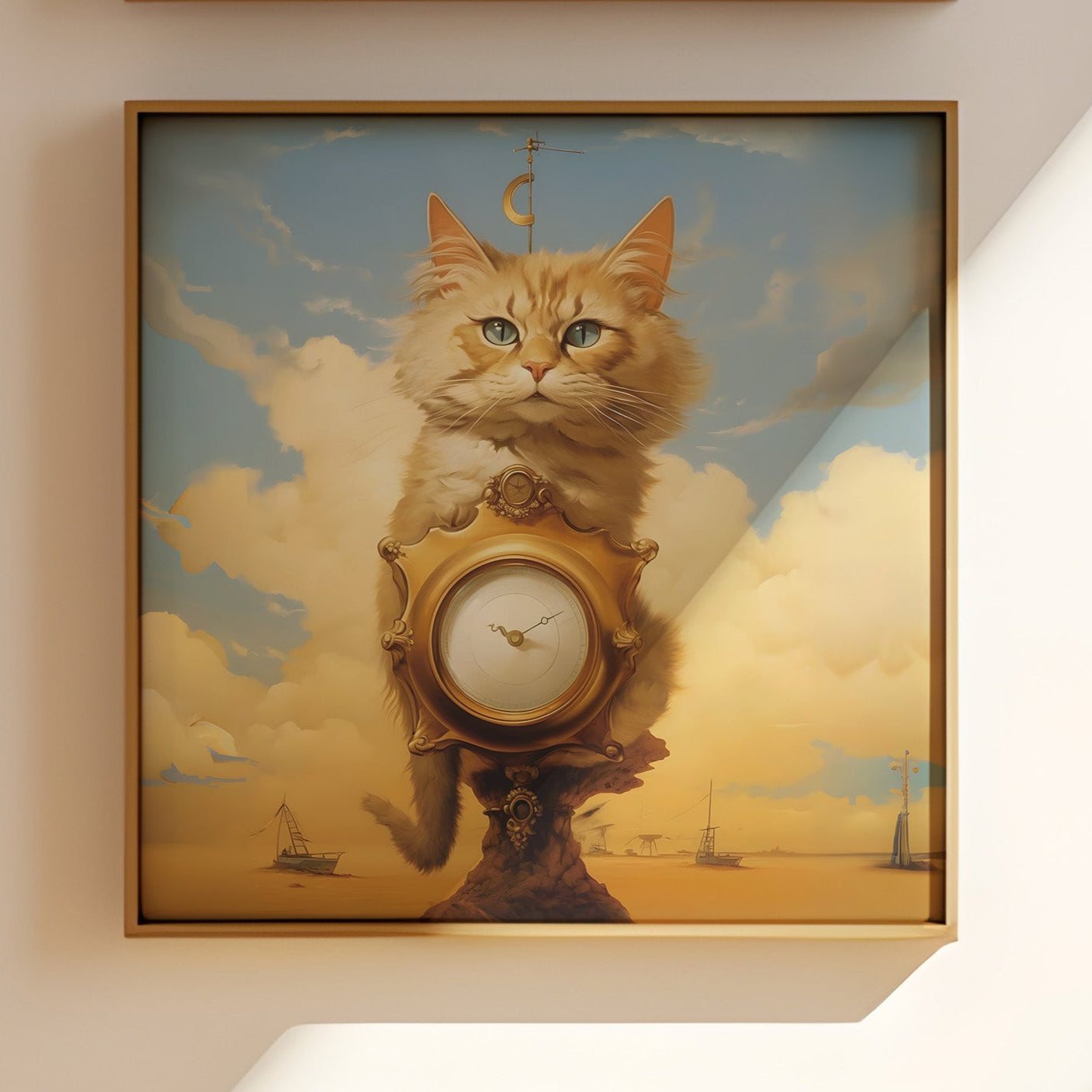 Salvador Dalí cat wall art print.