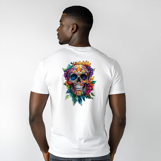 Unisex Floral Skull T-Shirt