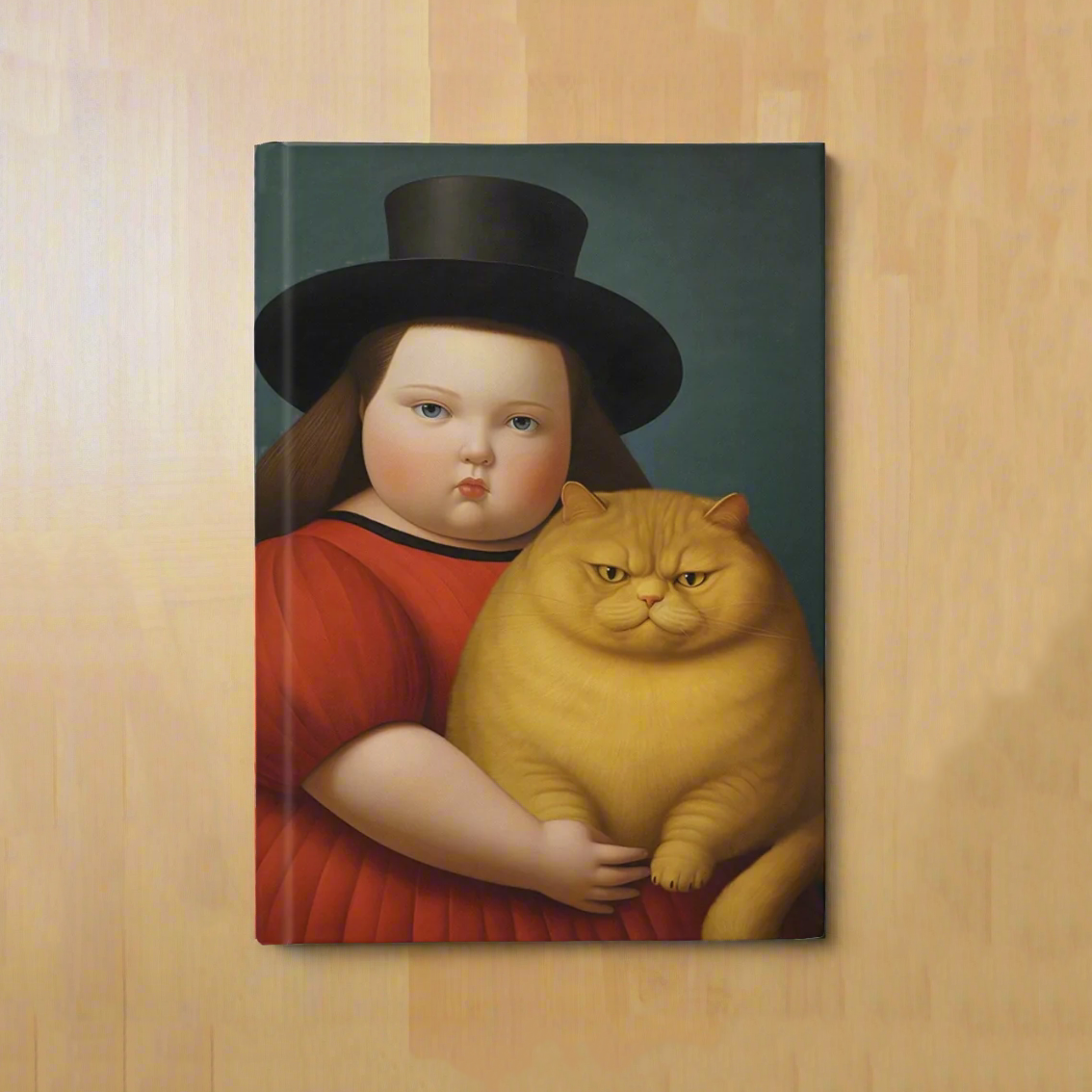 Botero Girl with Hardback Journal