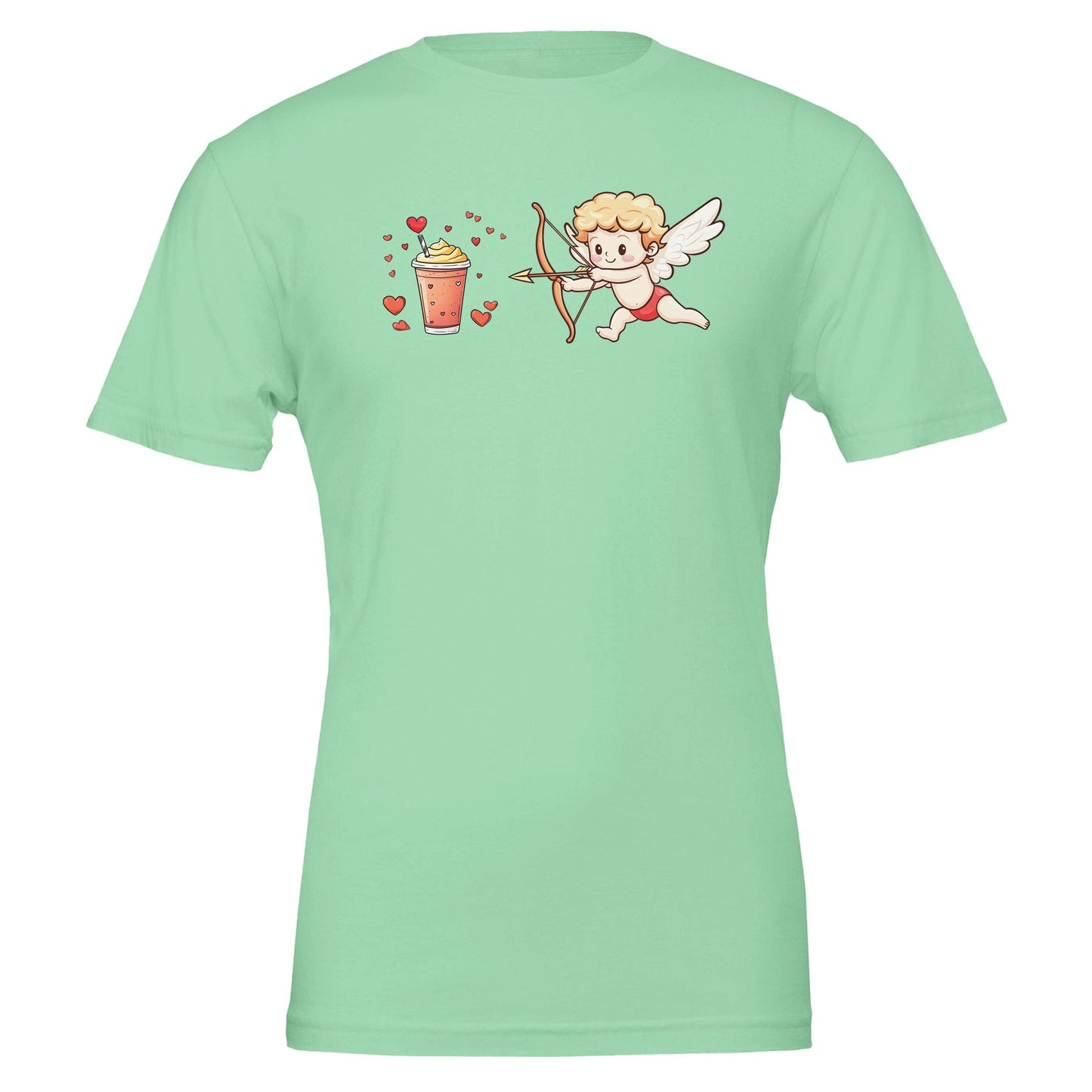 Cupid Chasing a Frappuccino Unisex T-Shirt