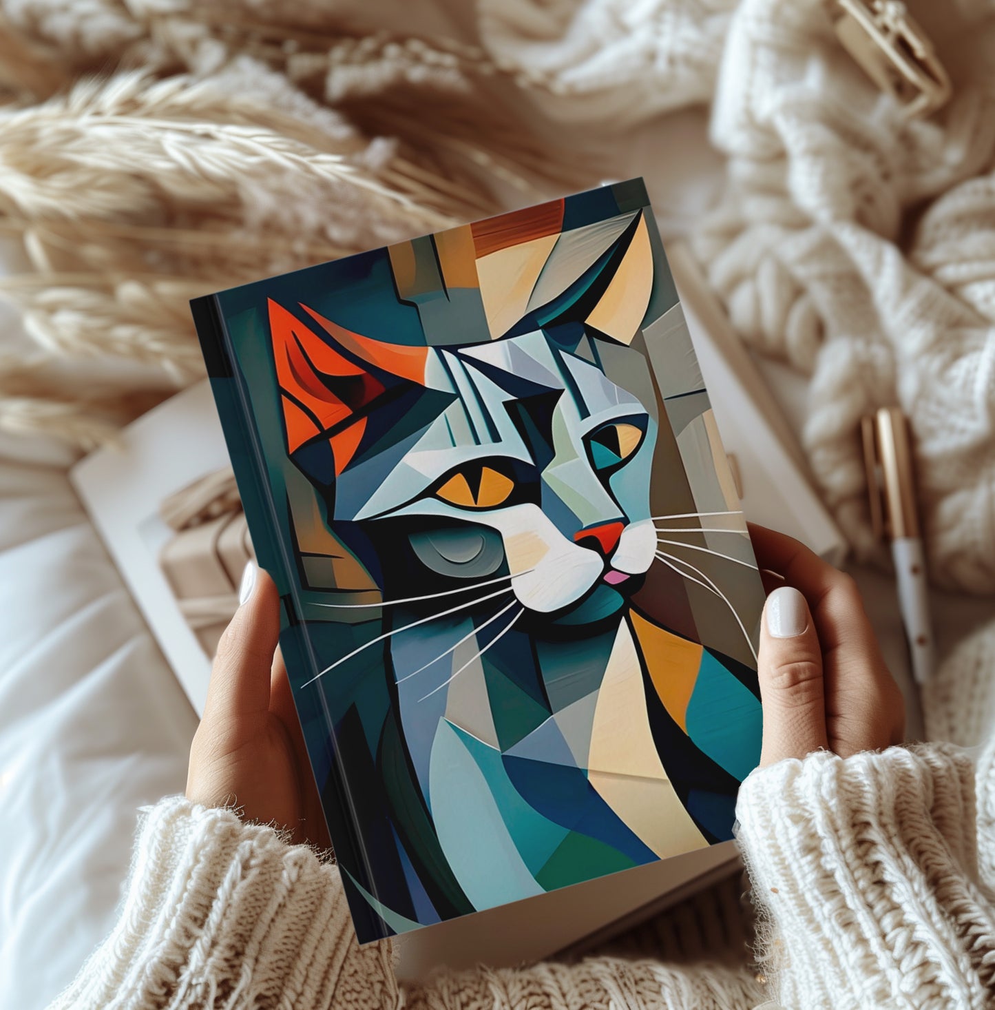 Picasso cat hardback journal.