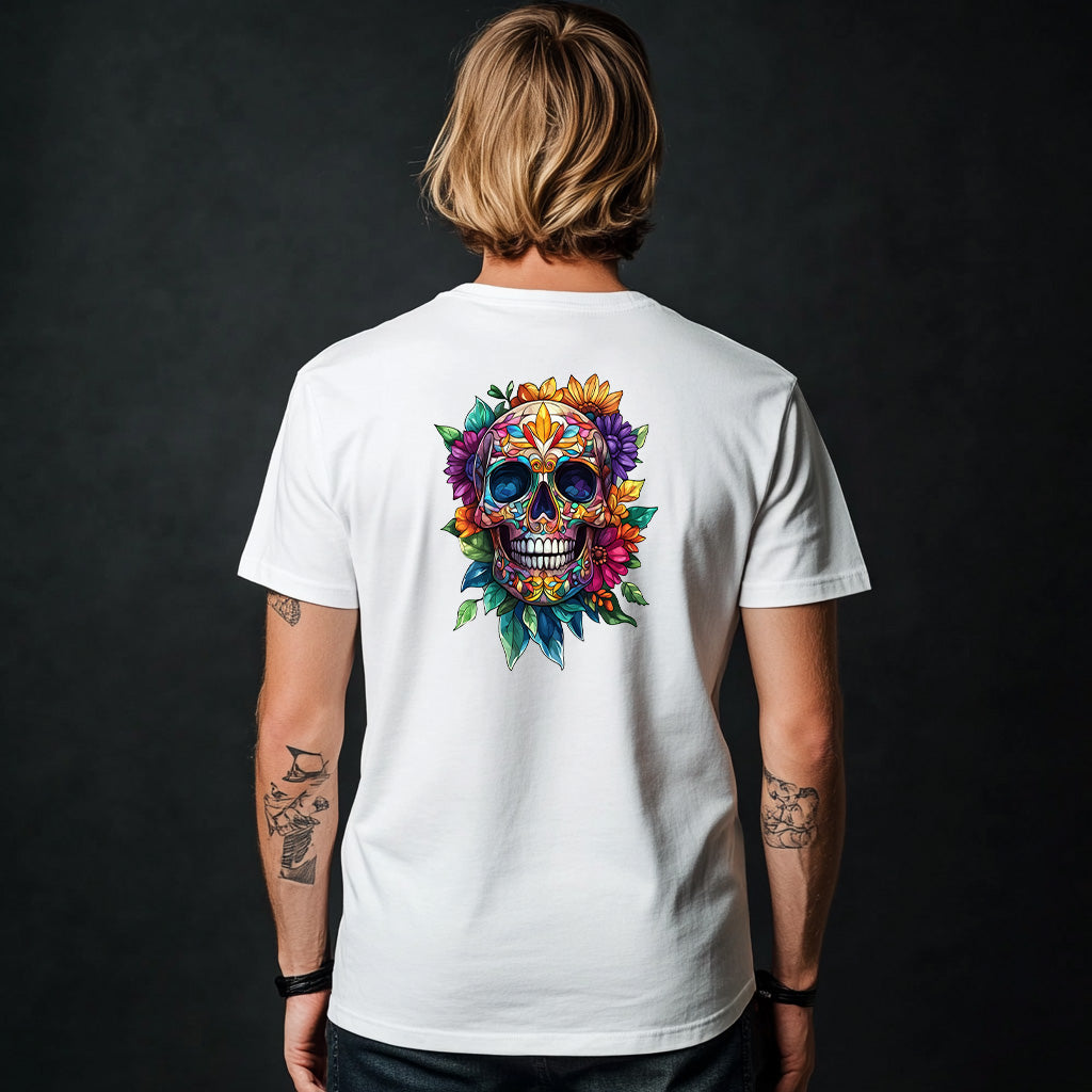 Unisex Floral Skull T-Shirt