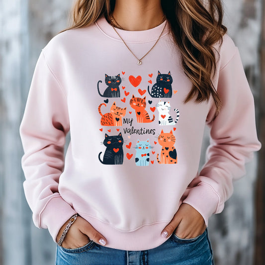 Cats Are My Valentine Unisex Sweatshirt