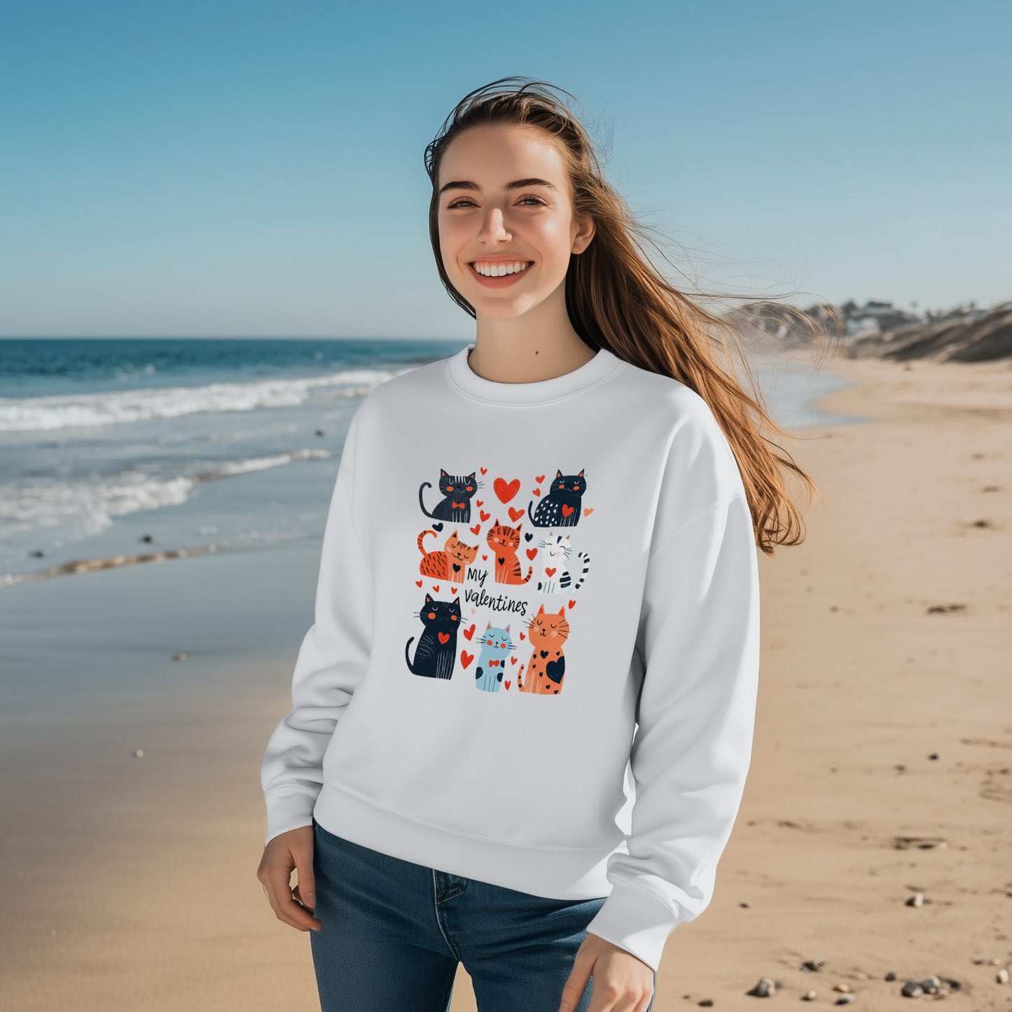 Cats Are My Valentine Unisex Sweatshirt