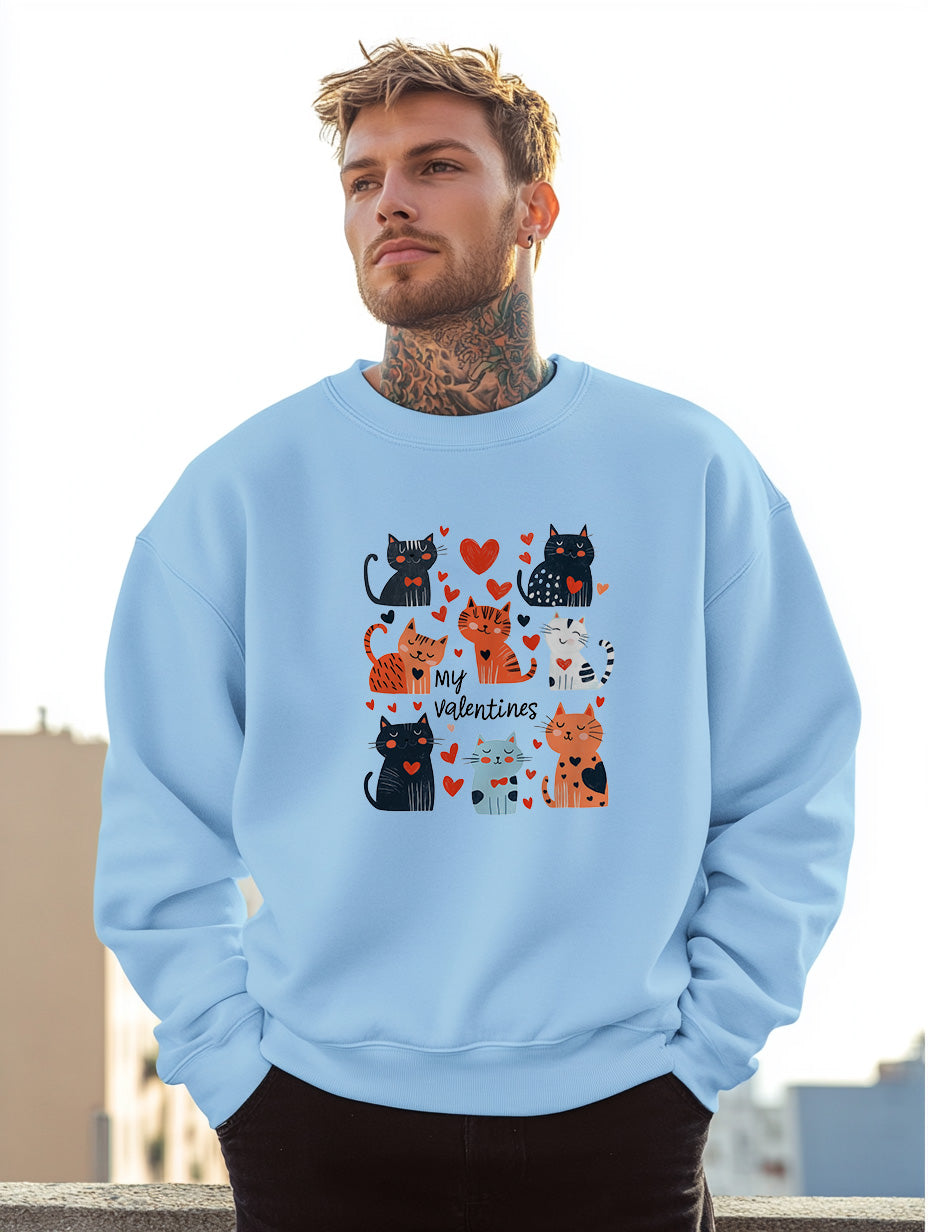 Cats Are My Valentine Unisex Sweatshirt