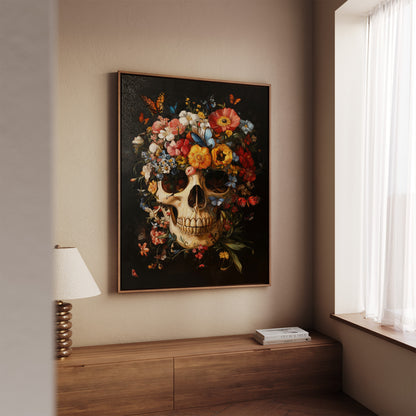 Floral Skull Wall Art