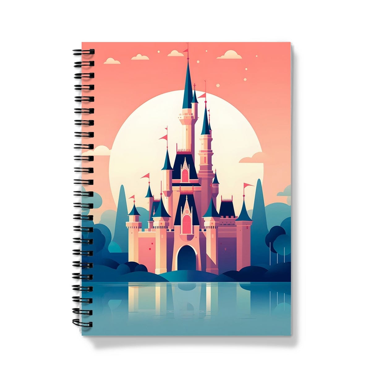 Disney castle spiral notebook.