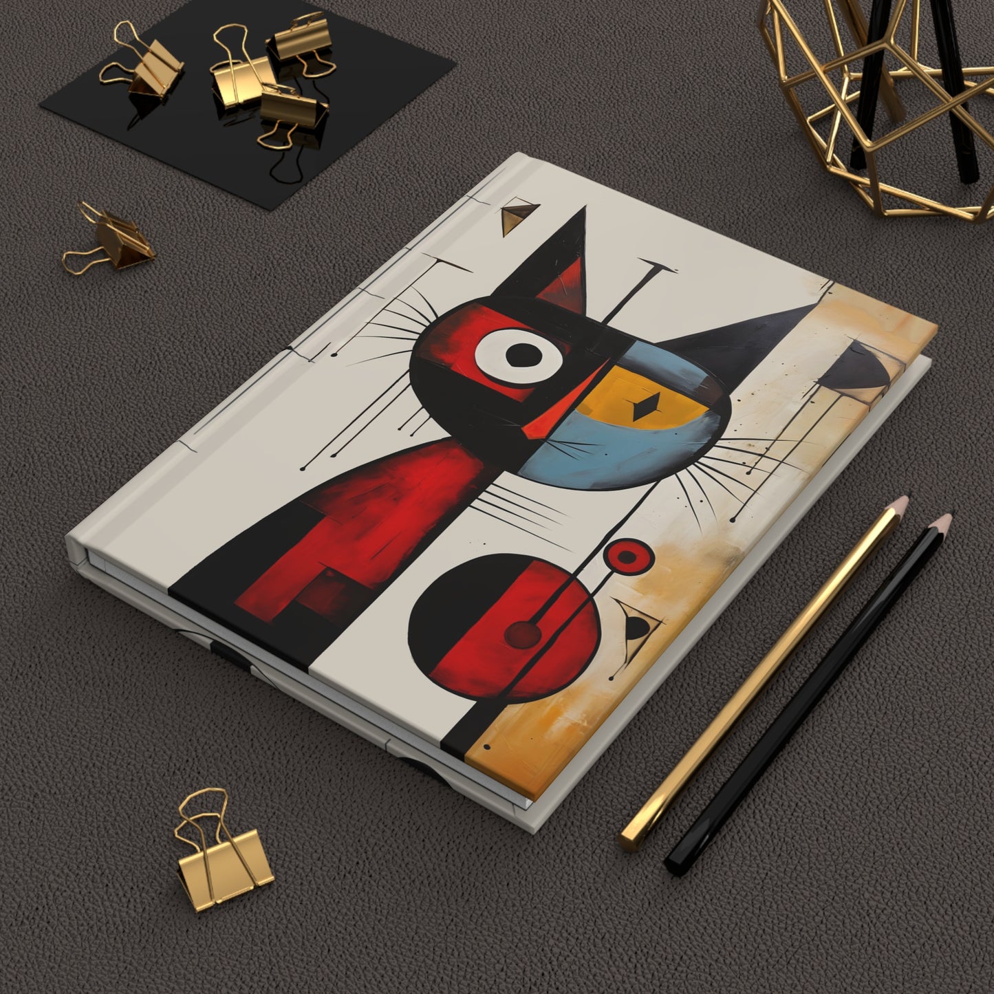 Journal à couverture rigide du chat Miró