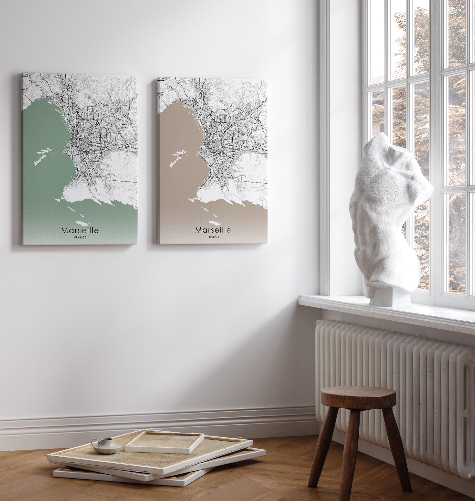 Marseille City print | France canvas wall art - The Hue Map