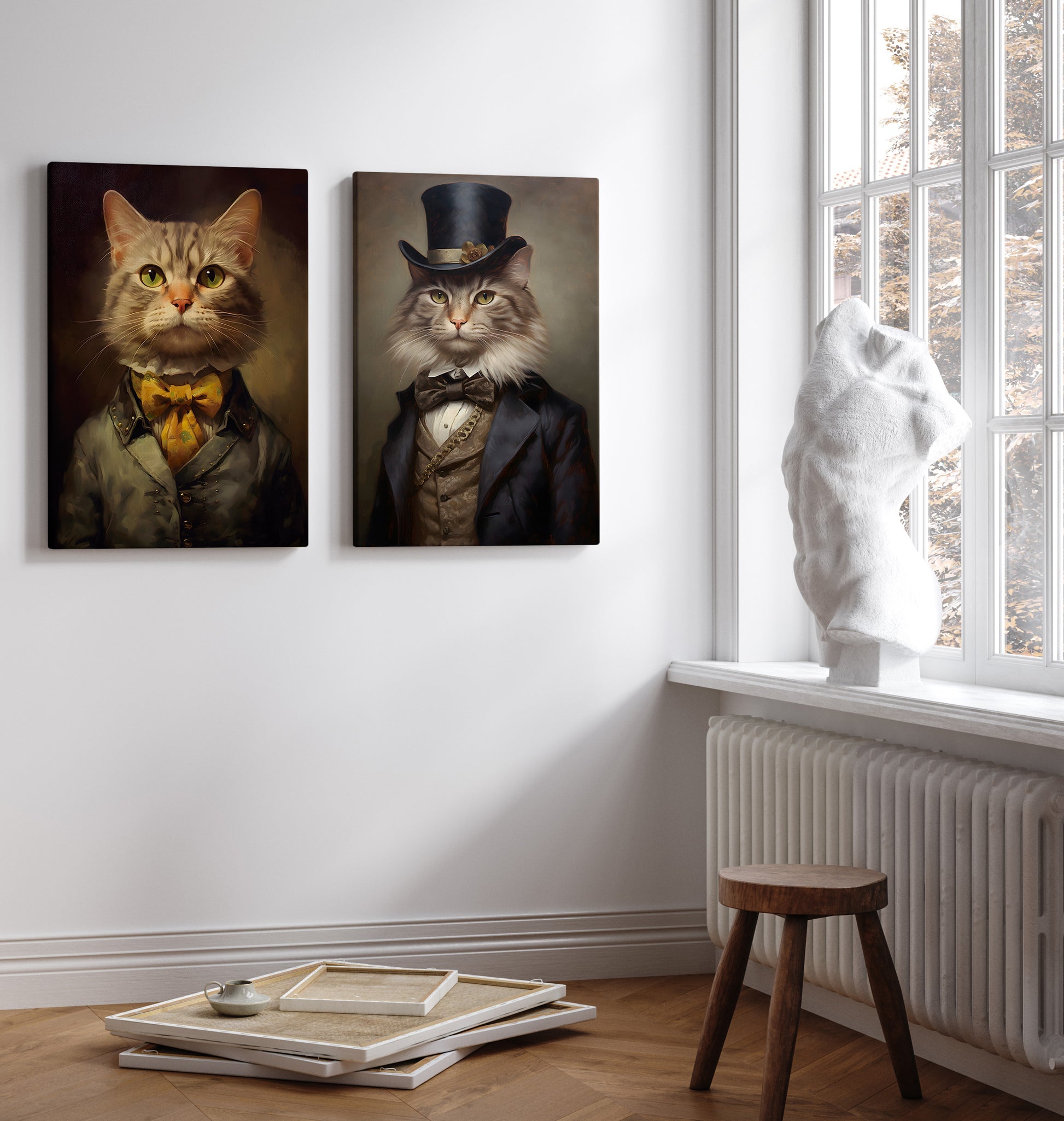 Victorian Cat wall art | Different sizes - The Hue Map