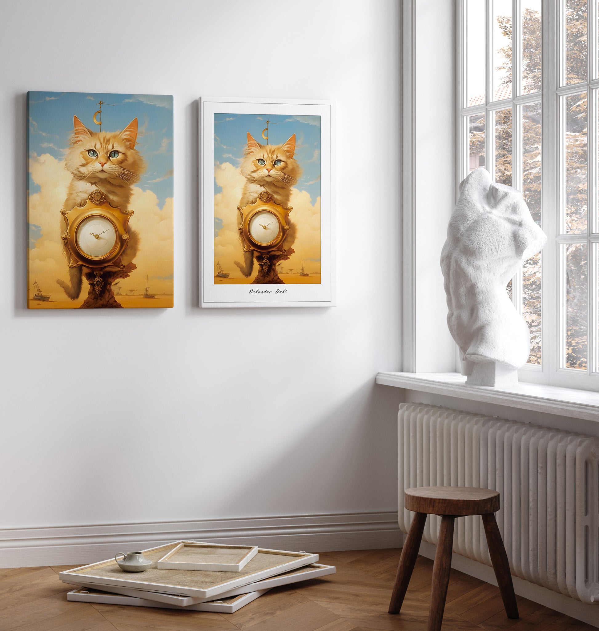 Salvador Dali cat print | Different sizes - The Hue Map