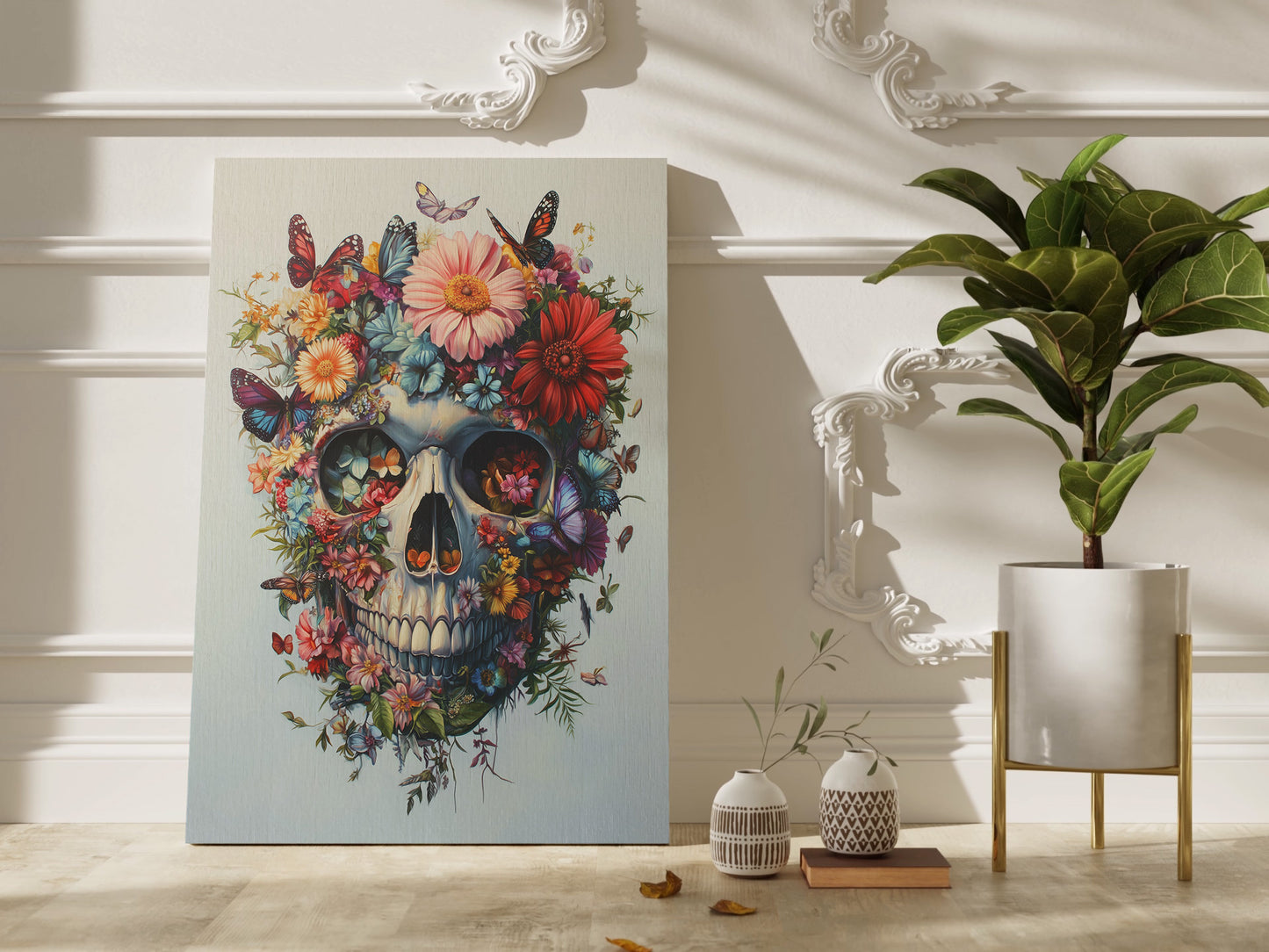 Life Resurfaces Skull wall art | Different sizes and frame options or canvas