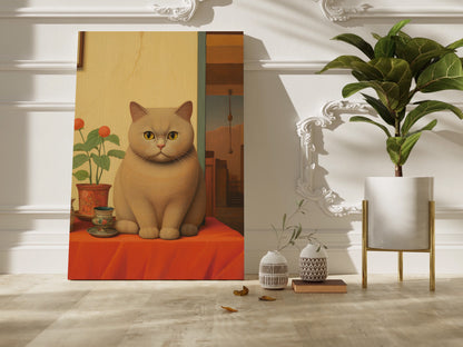 Botero Ginger Cat poster in different sizes and frames or canvas