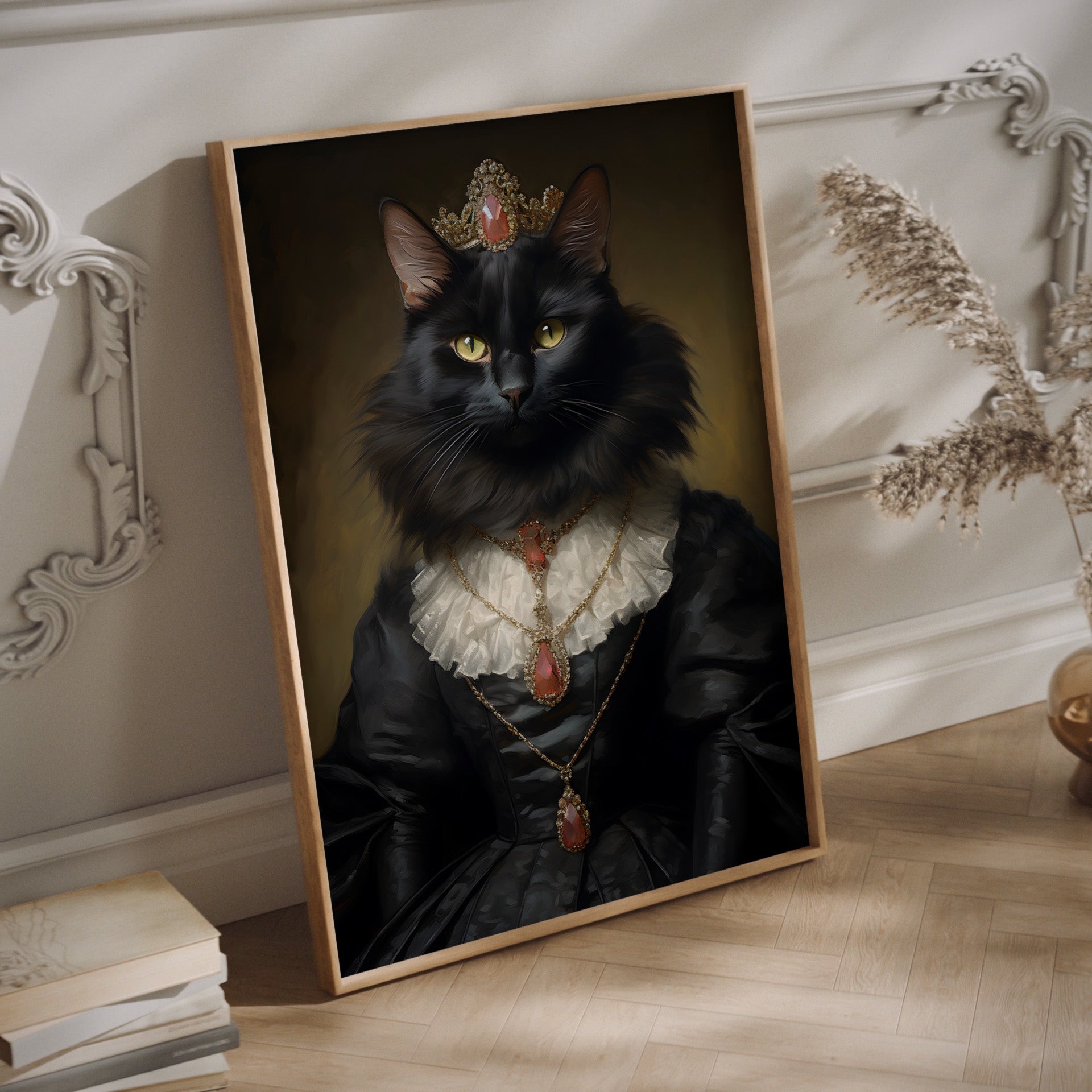 Black Cat Royalty wall art.