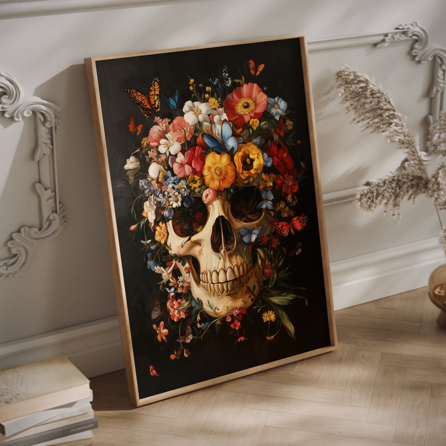 Floral Skull Wall Art
