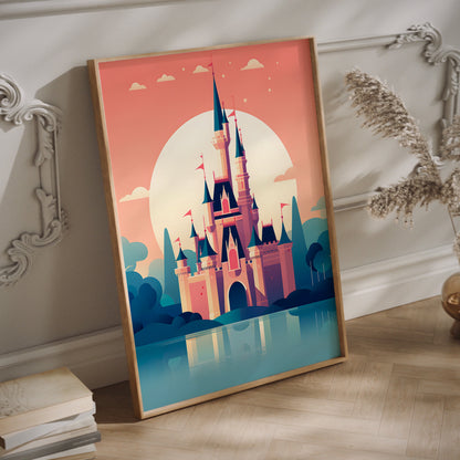 Magic Kingdom Castle print in different sizes and frame options or canvas