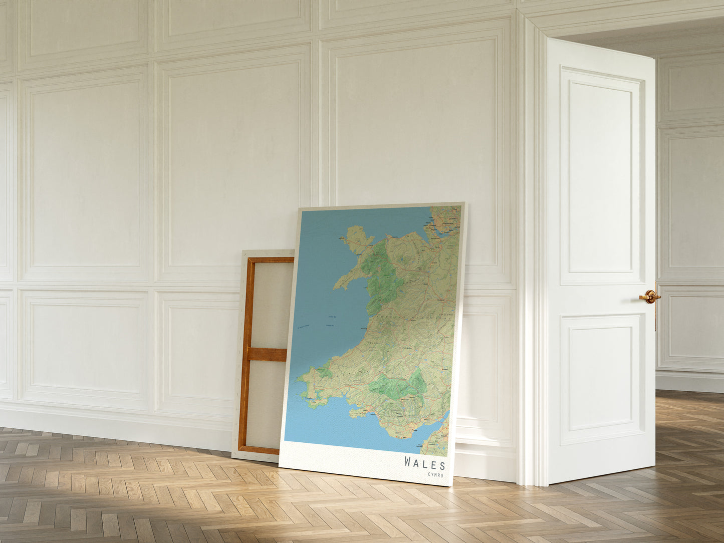 Wales map print | Cymru poster | Wales canvas wall art - The Hue Map