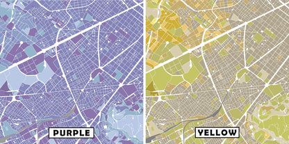 Barcelona city print | Different sizes and canvas - The Hue Map