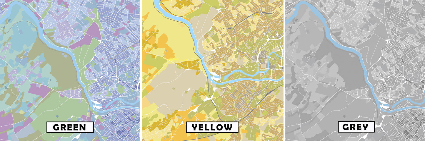 Bristol print | Different colors and sizes - The Hue Map