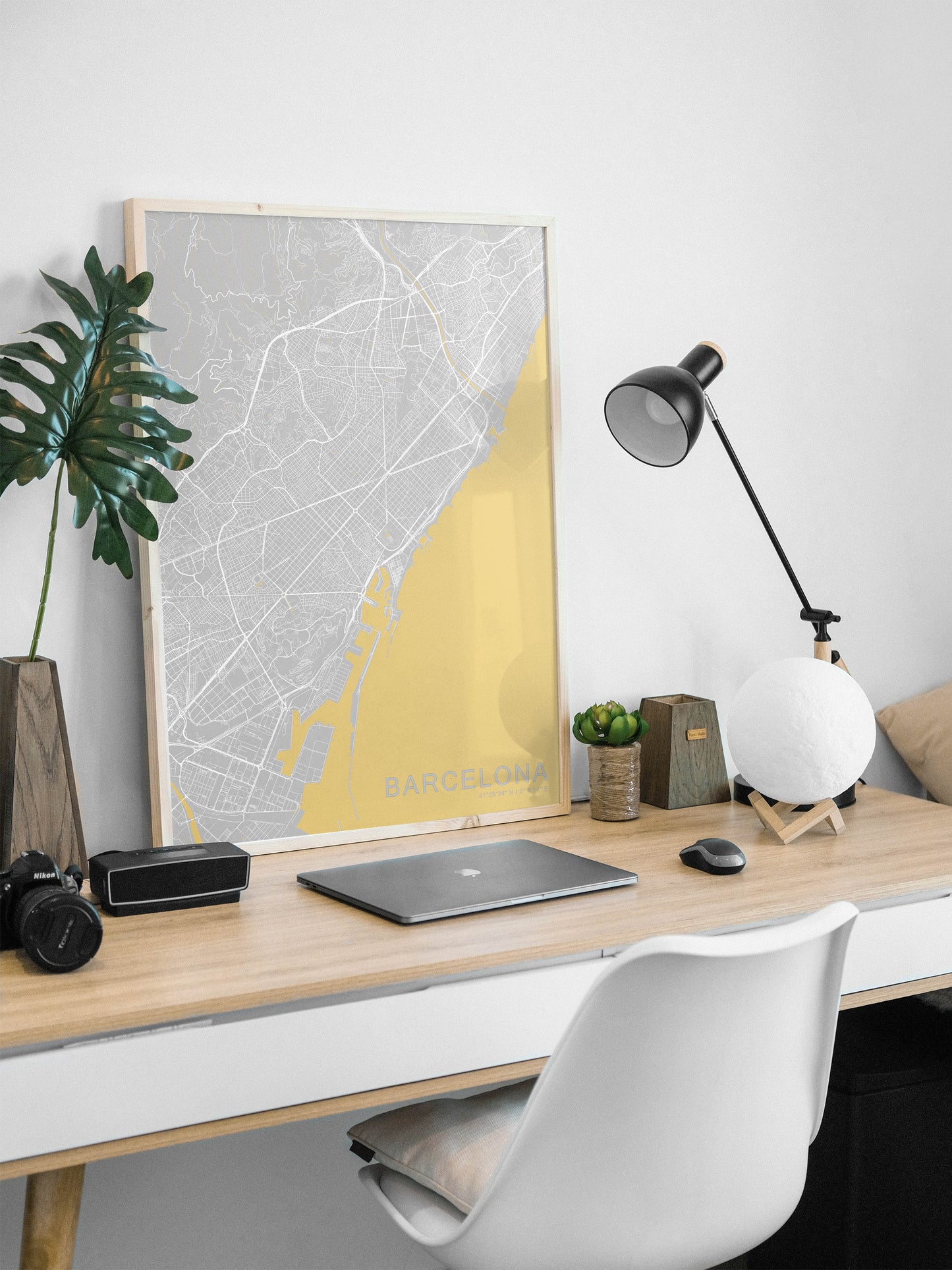 Barcelona map print | Different sizes and canvas - The Hue Map