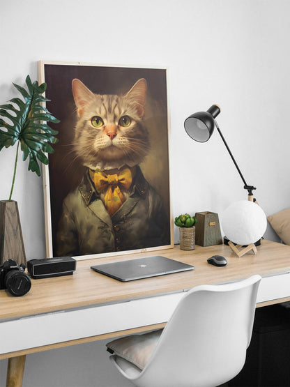 Victorian Cat wall art | Different sizes - The Hue Map